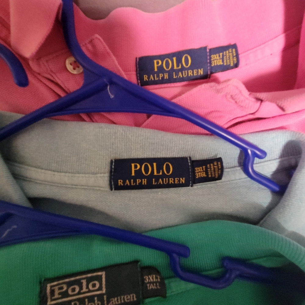 LOT of Ralph Lauren Polo Shirts - Pink, Blue, Green